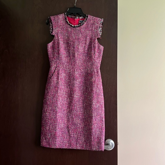 J. Crew Size 6 Pink Tweed Sheath Dress - Picture 1 of 8